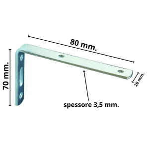 MENSOLE MEDIE IN FERRO ZINCATO - mm.80