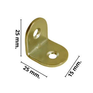 MENSOLINA REGGIPIANI A SQUADRA- mm.25x25 ottonata