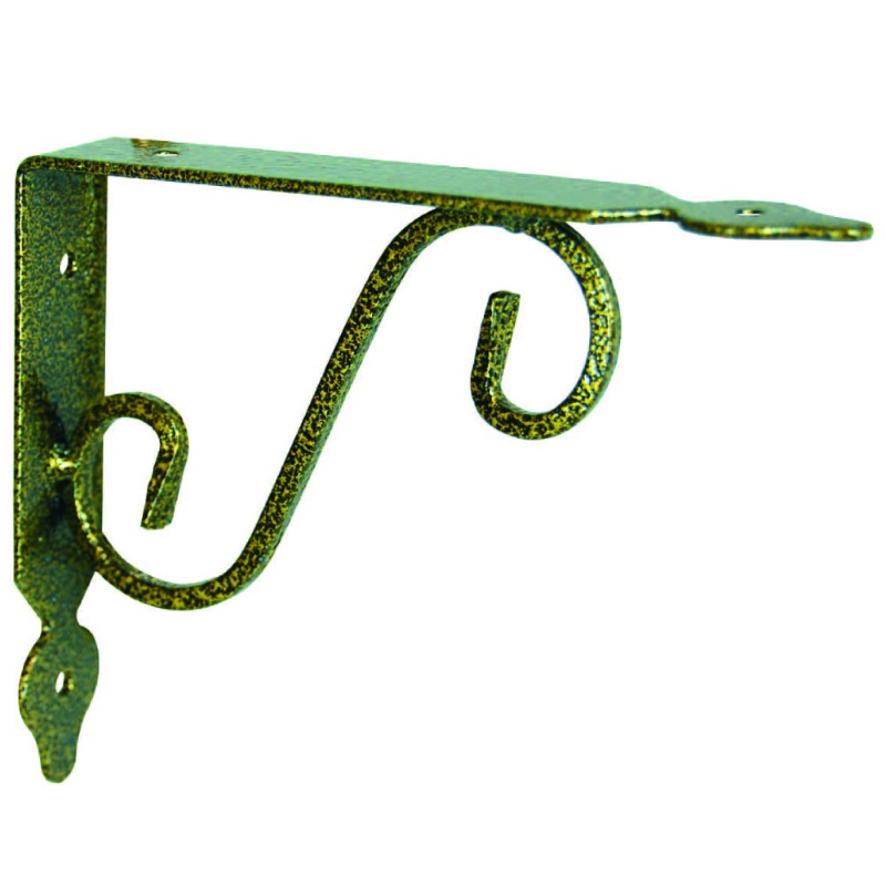 MENSOLE ORNAMENTALI BRACKETS EXTRA STRONG NERO/ORO -  mm.325x30x265h.