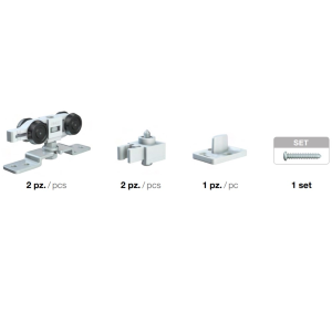 KIT COMPLETO BINARIO PER PORTA SCORREVOLE MT. 1,90 - 1400/019