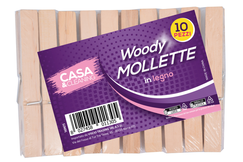 MOLLETTE LEGNO WOODY 10PZ C&C