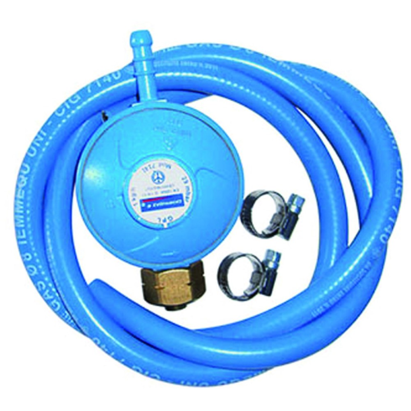 KIT REGOLATORE CON TUBO E FASCETTE PER BARBECUE A GAS