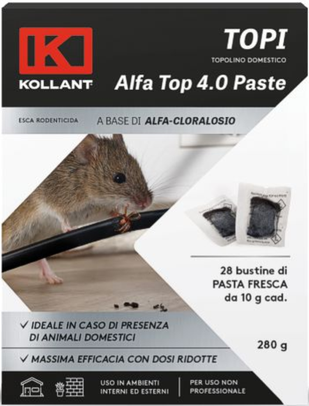 ESCA TOPICIDA RATTICIDA ALFATOP G.80