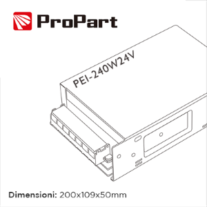 ALIMENTATORE SCATOLATO IP20 24V 240W 10A SIZE:200*109*50MM