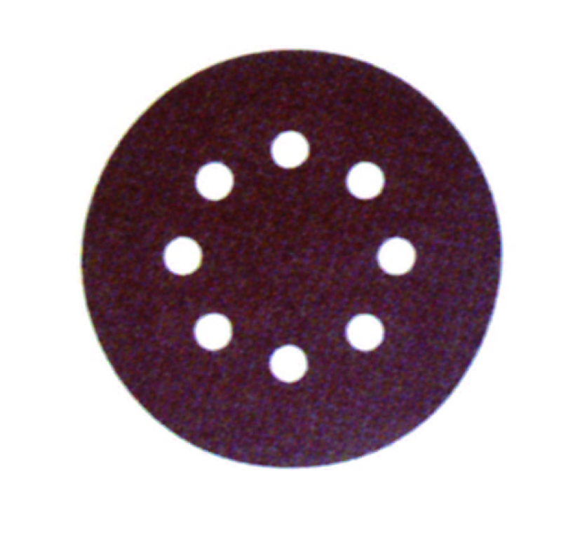 DISCHI CARTA ABRASIVA FORATA CON VELCRO PER ROTORBITALI Ø MM.125- grana 60 blister da pz.10