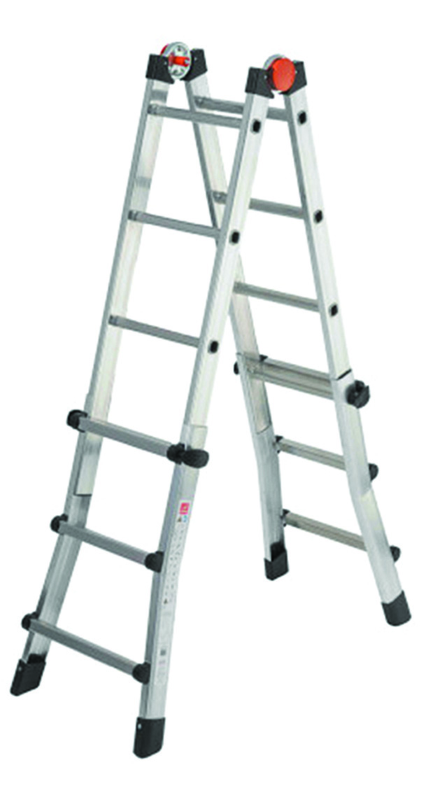 SCALA MULTIFUNZIONE TELESCOPICA "PEPPINA" D.Lgs. 81/086+6 gr.- ap.cm.586h.-cm.65x24x167h. - Kg.18 ALL060