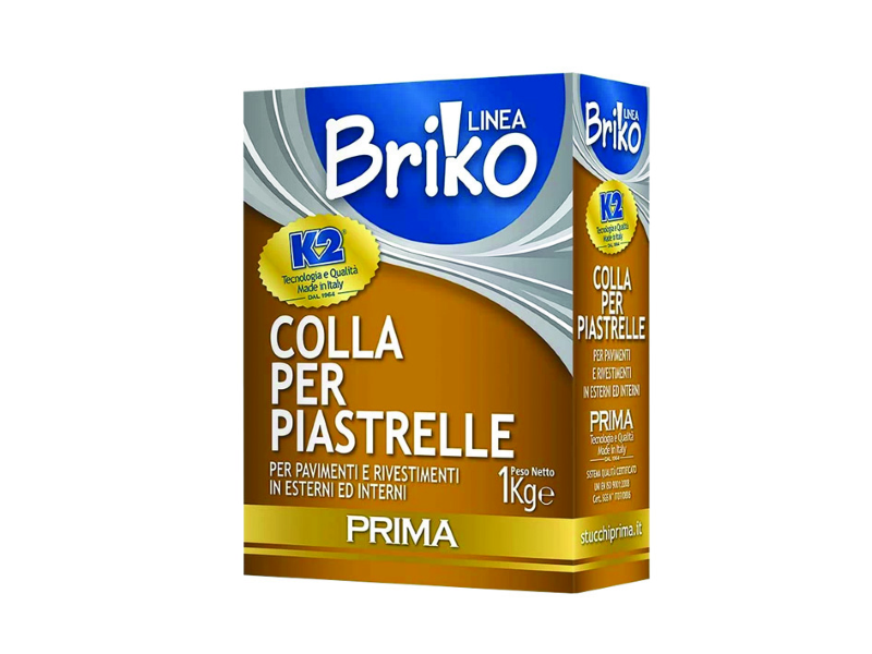 K2 LINEA BRIKO COLLA PER PIASTRELLE BIANCA IN POLVERE - Kg.1 in scatola