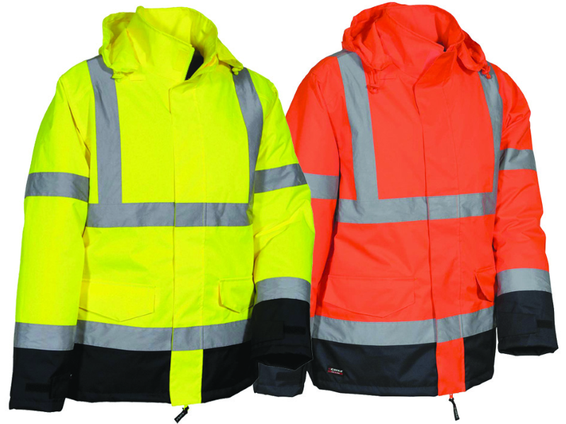 GIACCA IMBOTTITA NAMSOS AD ALTA VISIBILITA'- tg.L - arancio fluo/navy
