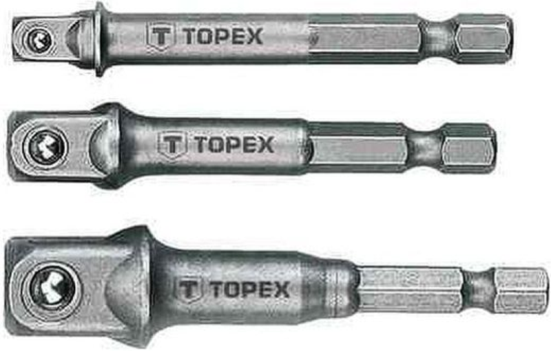 ADATTATORI TOPEX X CHIAVI A BUSSOLA SETDA 3 PZ. 1/4-3/8-1/2 38D151