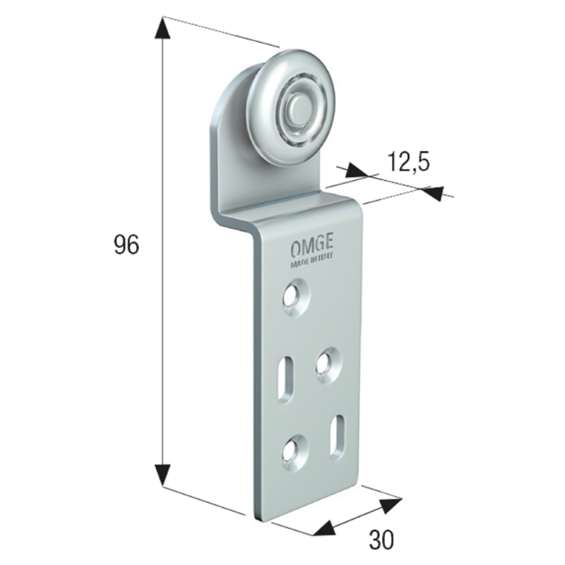 CARRELLO PORTE SCORREVOLI 1 RUOTA ART.154 - mm.24