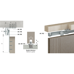 BINARIO ZINC.X PORTE LAT.A.150 MT.2