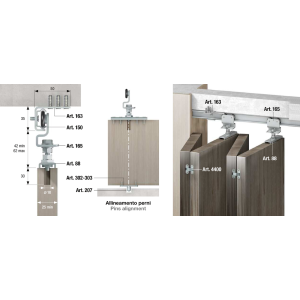 BINARIO ZINC.X PORTE LAT.A.150 MT.2