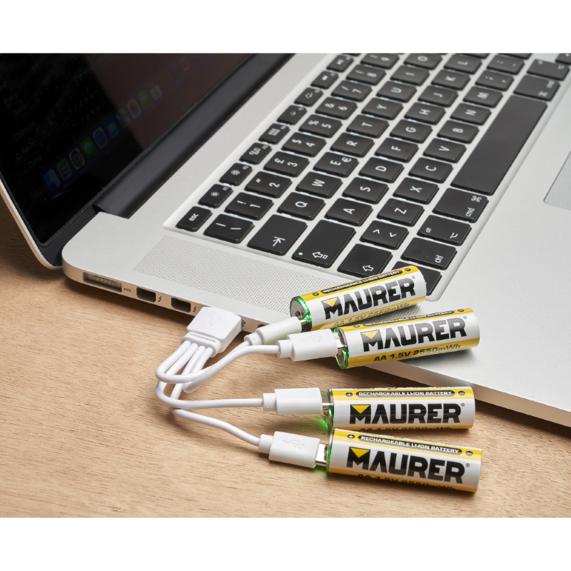 BATTERIA STILO RICARICABILE USB 1700MAH 1.5V 4PZ