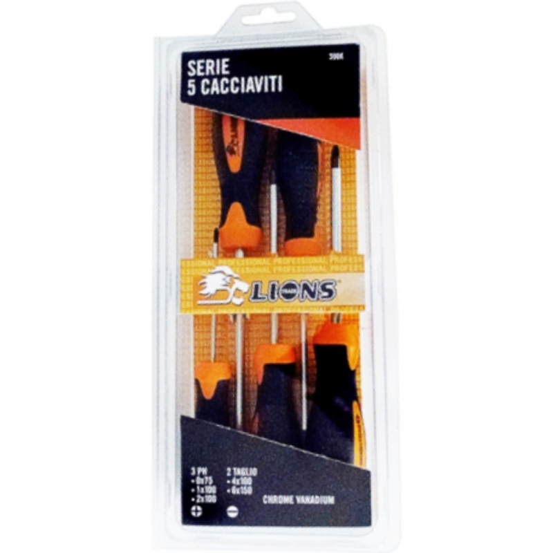 CACCIAVITI SERIE PZ.5 : TAGLIO4X100-6X150 / PHILLIPS 0X75-1X100-2X100