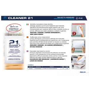 SALVIETTE MONOUSO PRETRATTAMENTO CLEANER COLLA 21