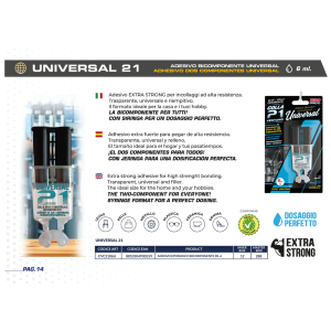 COLLA 21 ADESIVO BICOMPONENTE CON SICURA ML.6
