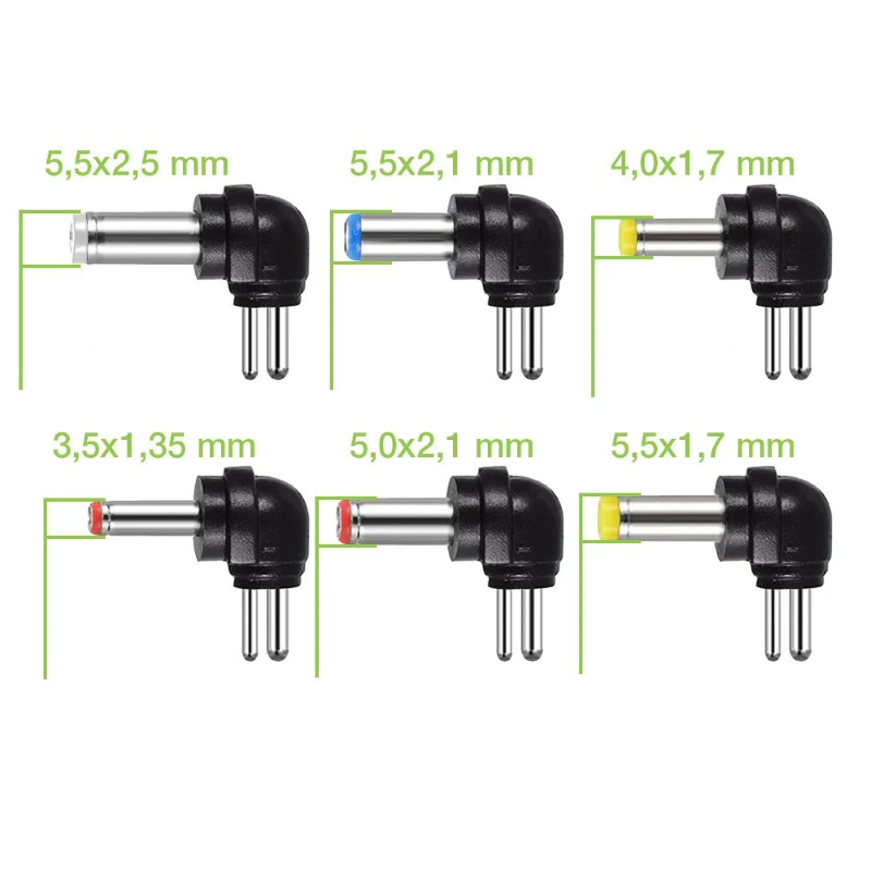 ALIMENTATORE UNIVERSALE REGOLABILE CON 6 SPINE DC PORTA USB 1A - 12W AC/DC 3V-12V 1000 mA