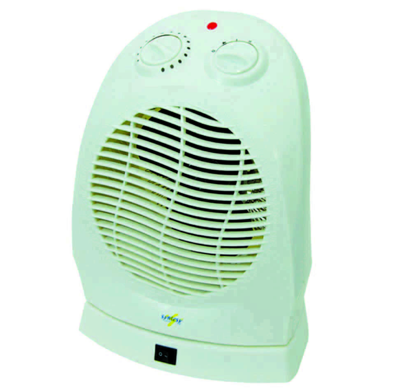 TERMOVENTILATORE RUOTANTE CON TERMOSTATO 2000W- cm.24x21x31h.