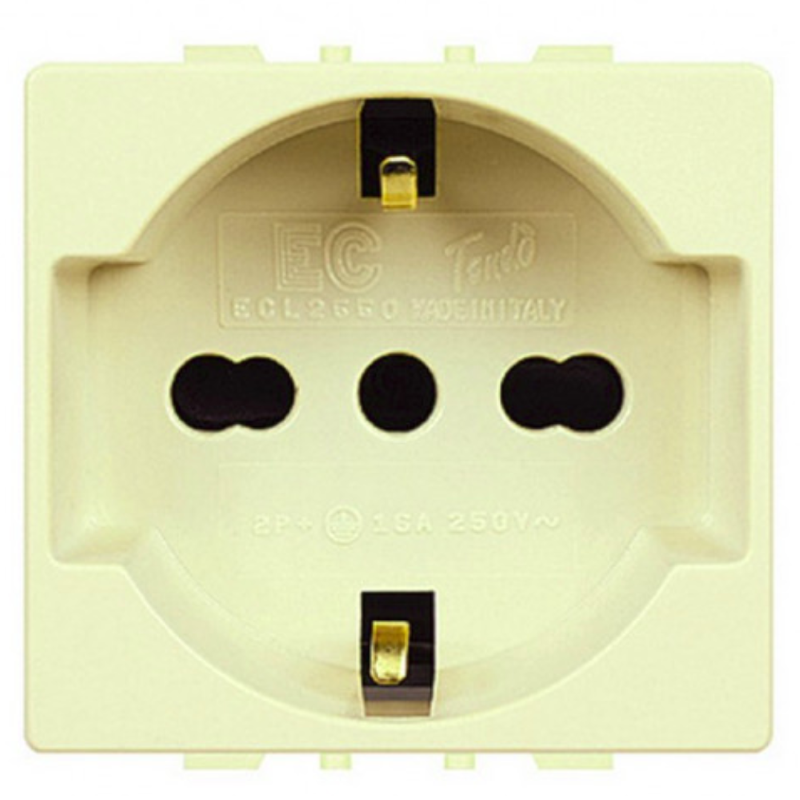 PRESA SCHIUKO TONDO' ECL 2550 BIANCA