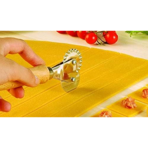 TAGLIAPASTA 2 LAME DENTATA E LISCIA INOX 