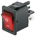 INTERRUTTORE BIPOLARE LUMINOSO MINI 19X13 - 1 - 0