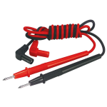 PUNTALI COPPIA PER TESTER ELETTRICO ROSSO E NERO 