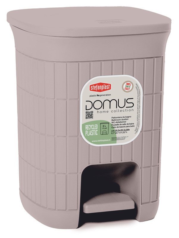 PATTUMIERA BAGNO DOMUS LT6 GRIGIO CM20,5