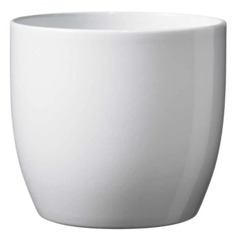 VASO PER FIORI BASEL SHINY BIANCO - CM.12