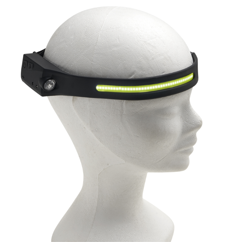 TORCIA DA TESTA A LED RICARICABILE DOPPIA FUNZIONE CON ZOOM MAURER 