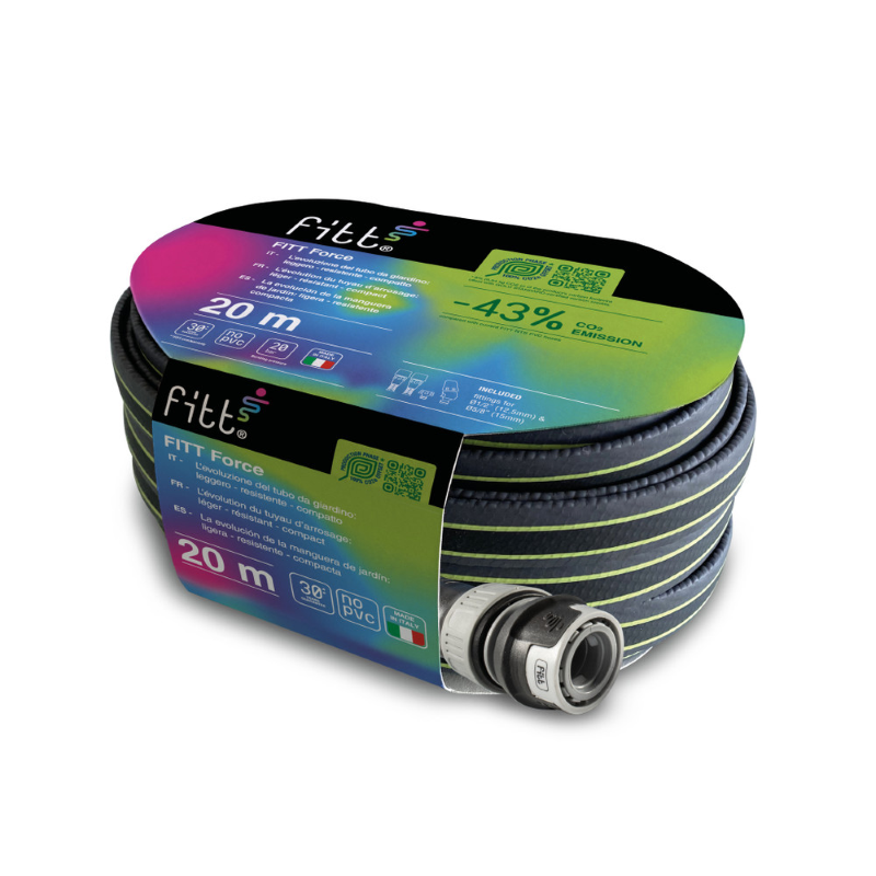 TUBO PIATTO FITT FORCE PER GIARDINO IRRIGAZIONE 5/8 - 25 MT.