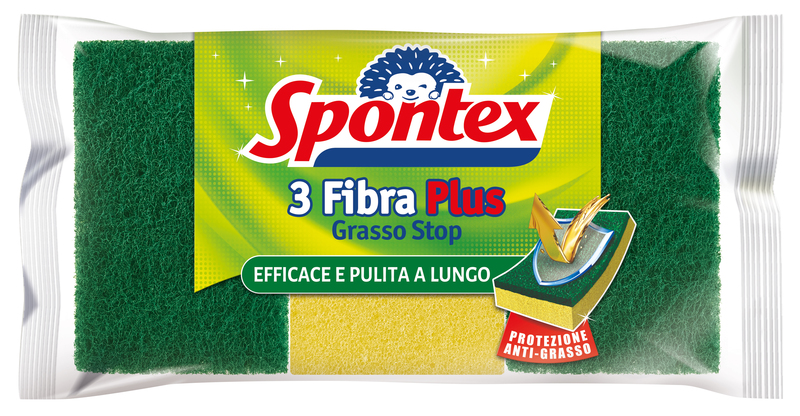SPONTEX SPUGNA FIBRA PLUS 3PZ