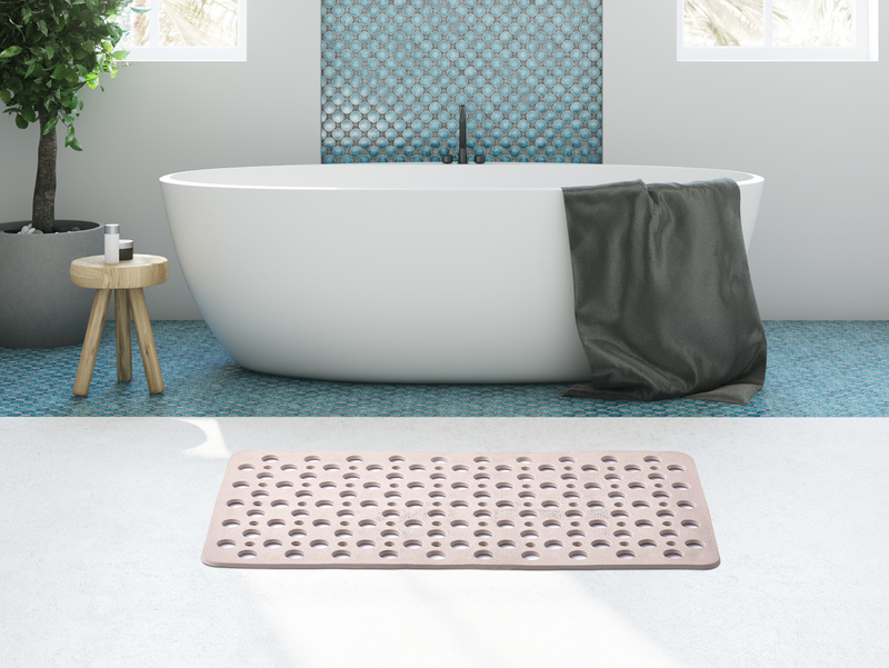 TAPPETO VASCA ANTISCIVOLO CM36X66 ROSA C