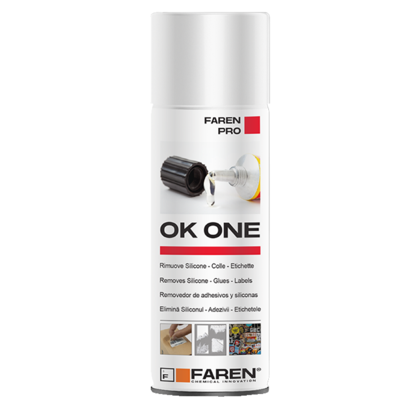 RIMUOVI SILICONE COLLE E ETICHETTE SPRAY OK ONE - ML.200