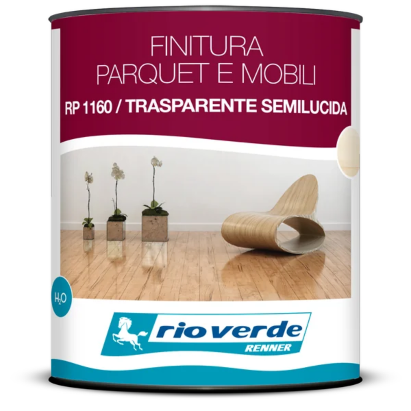 FINITURA ALL' ACQUA PER PARQUET E MOBILI LT. 0,750 - RP 2260 TRASPARENTE OPACO