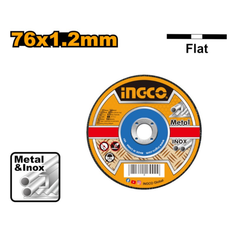 DISCO TAGLIO PER METALLO 76 X 1,2 MM. INGCO