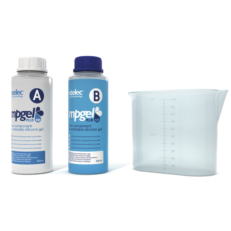 GEL BICOMPONENTE ISOLANTE PER CONTATTI ELETTRICI IN FLACONI ETELEC MP0100 - LT.1