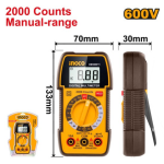 TESTER MULTIMETRO DIGITALE 600V INGCO - 133X70