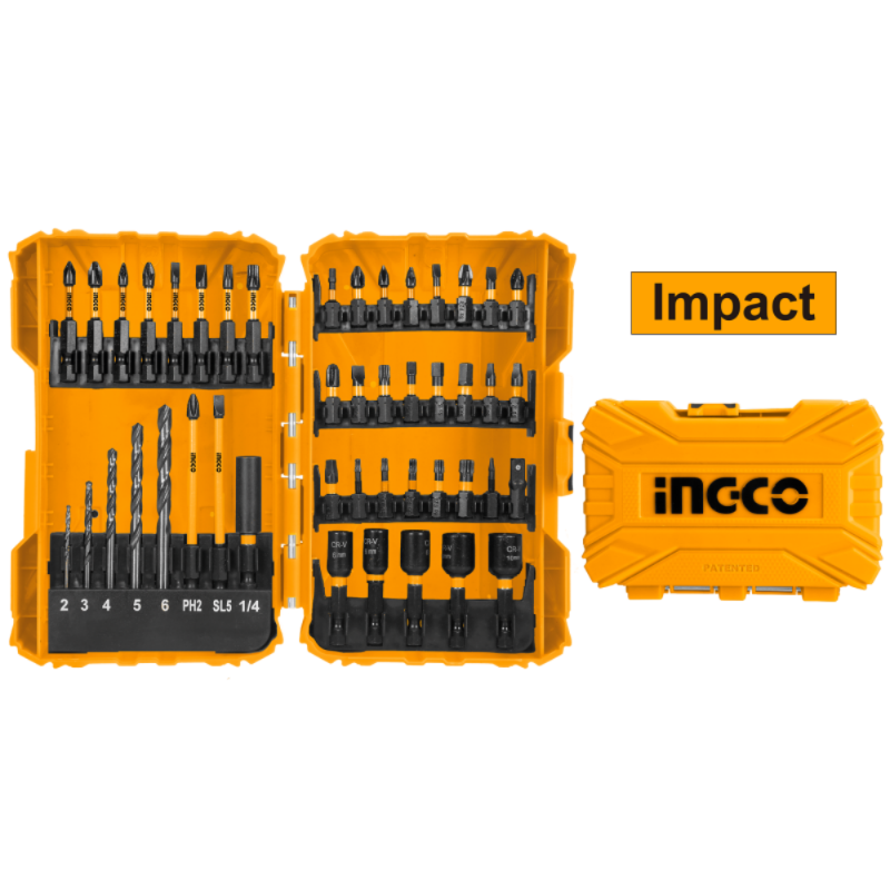 SET BIT INSERTI E PUNTE - 45 PEZZI IMPACT INGCO